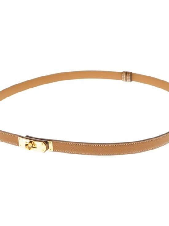 Hermes Kelly Belt Leather Brown Pink Gold main image 6